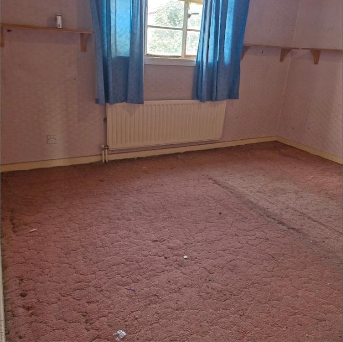 Bedroom emptied during house clearance service in Airdrie, North Lanarkshire