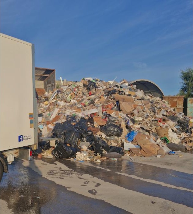 House clearance waste sorted and taken for recycling in Airdrie, North Lanarkshire